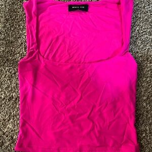White fox pink tank cami